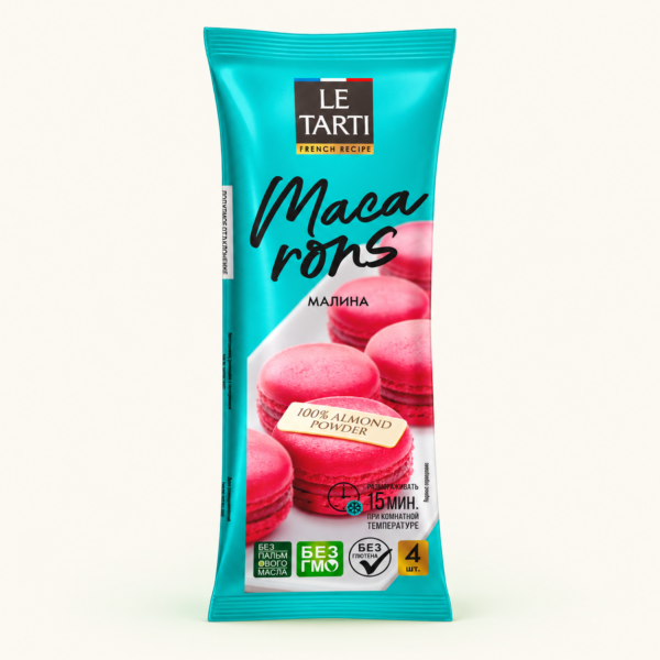 עוגיות Macarons Акульчев בטעם פטל, 48 גרם