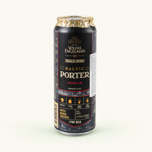 בירה Volfas Engelman Baltic Porter ‏6%, פחית 568 מ״ל