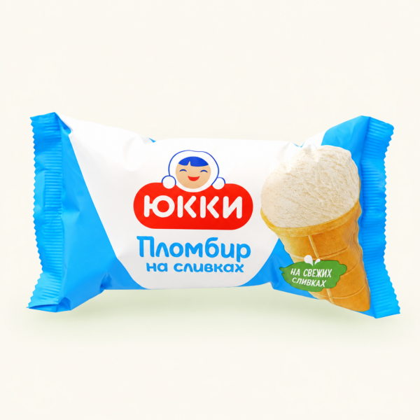 גלידת שמנת משובחת YUKKI וניל בגביע וופל 75 גרם