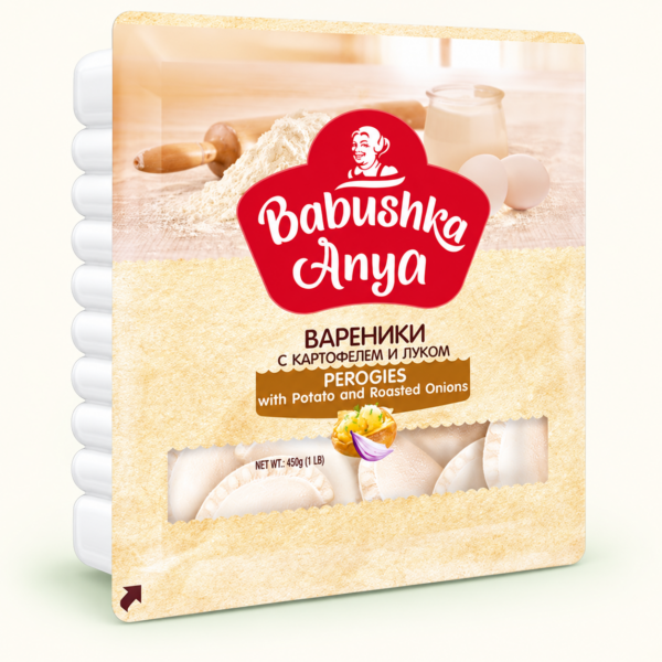 כיסונים Babushka Anya במילוי תפוחי אדמה ובצל, קפואים, 450 גרם