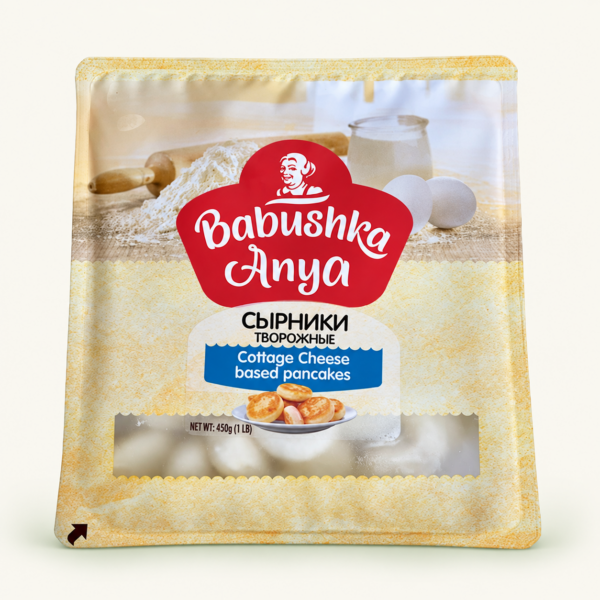 סירניקי Babushka Anya לביבות גבינת טבורוג, קפואות, 450 גרם