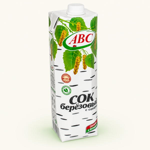 מיץ ליבנה עם סוכר ABC, 1 ליטר