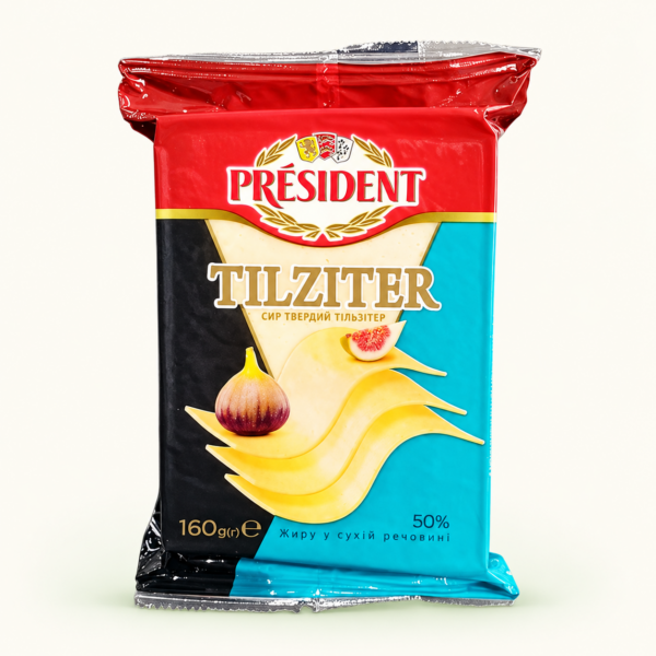 גבינה קשה למחצה President Tilziter ‏28.5%, ‏160 גרם