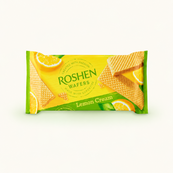וופל Roshen בטעם לימון, 216 גרם