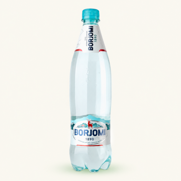 מים מינרליים מוגזים Borjomi, בקבוק פלסטיק 750 מ״ל