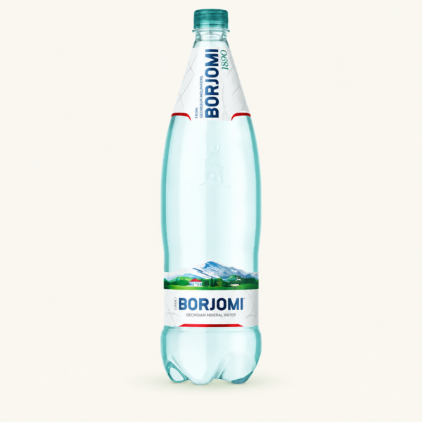 מים מינרליים מוגזים Borjomi, בקבוק פלסטיק 1.25 ליטר