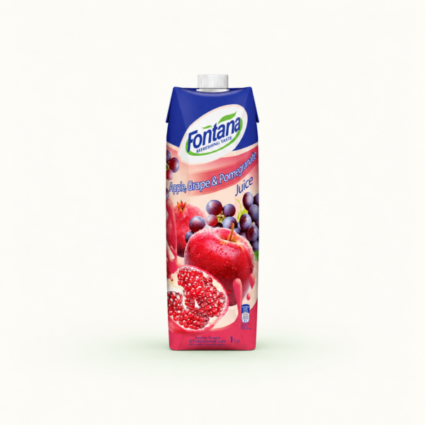 מיץ תפוחים, ענבים ורימונים Fontana, ‏1 ליטר