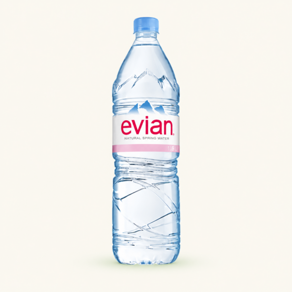 מים מינרליים טבעיים Evian, בקבוק פלסטיק 1.5 ליטר