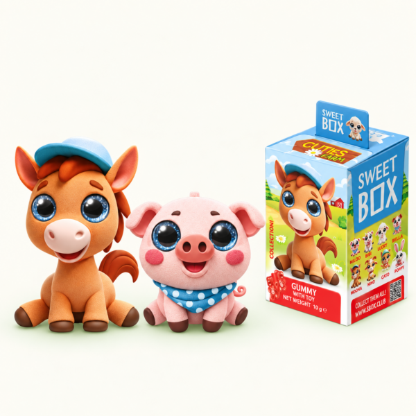 צעצוע Sweet Box Cuties Farm עם ממתק, ‏10 גרם