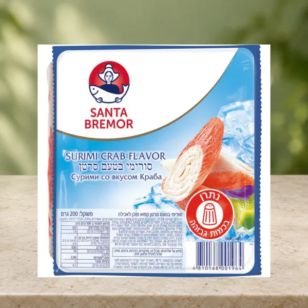 נתחי סורימי בטעם סרטן SANTA BREMOR, 200 גרם