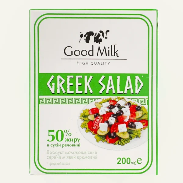 מוצר גבינה רך Good Milk בטעם סלט יווני, 50%, 200 גרם