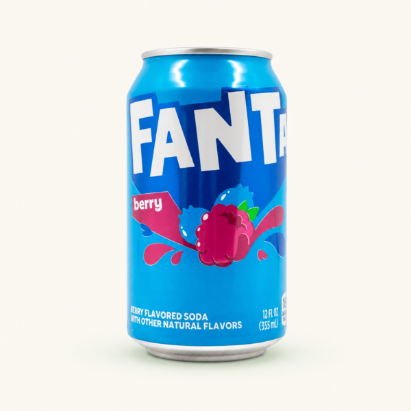 משקה מוגז בטעם פירות יער Fanta, פחית 355 מ״ל
