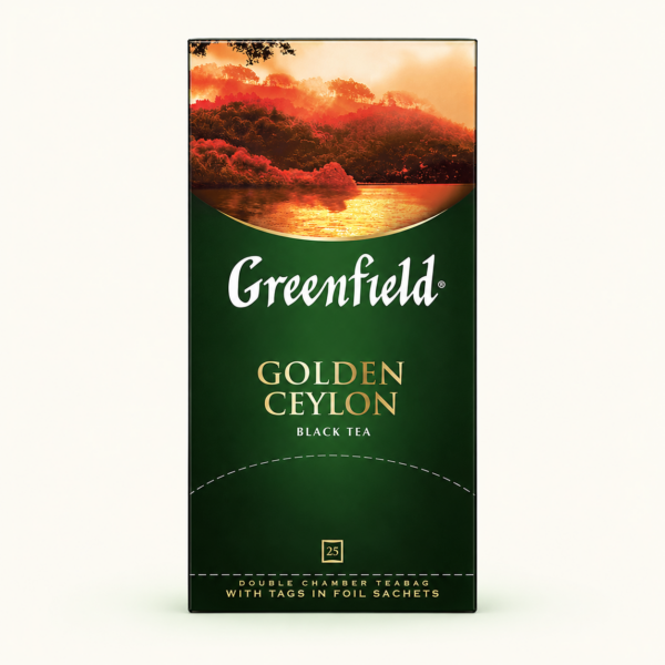 תה שחור Greenfield Golden Ceylon, ‏25 שקיקים, 50 גרם