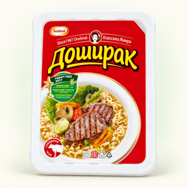 אטריות אינסטנט בטעם בקר Doshirak, ‏90 גרם