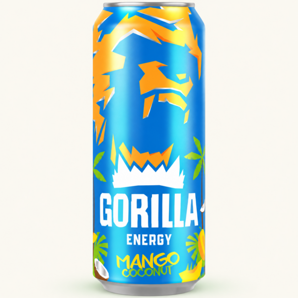משקה אנרגיה Gorilla בטעם מנגו וקוקוס, ‏450 מ״ל
