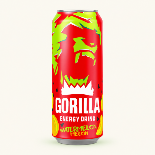 משקה אנרגיה GORILLA בטעם אבטיח ומלון, ‏450 מ״ל
