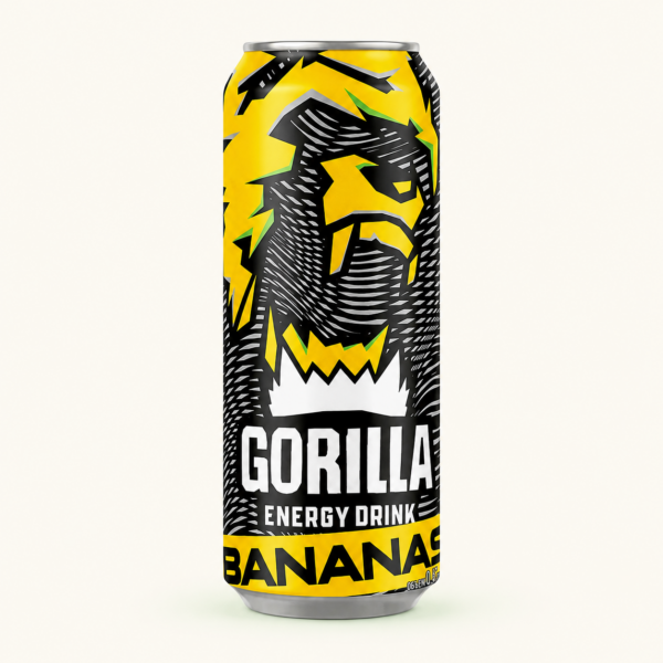 משקה אנרגיה מוגז GORILLA Bananas, ‏450 מ״ל