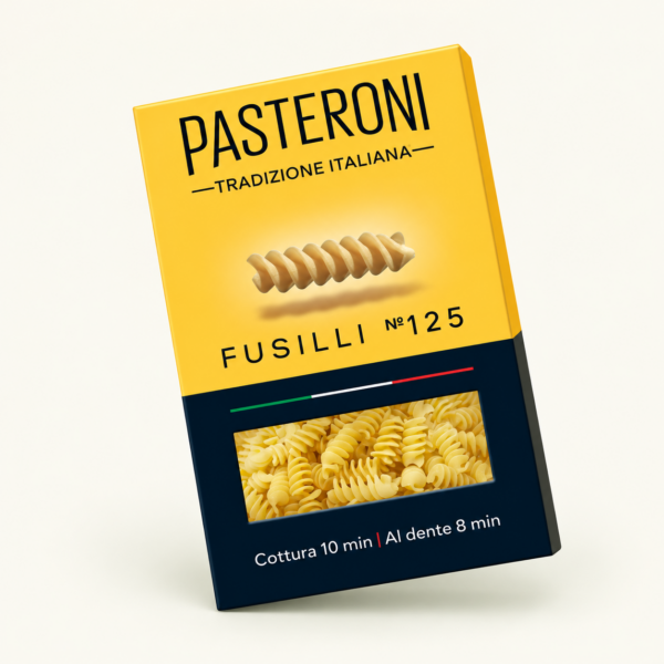 פסטה FUSILLI Pasteroni מס׳ 125, ‏400 גרם