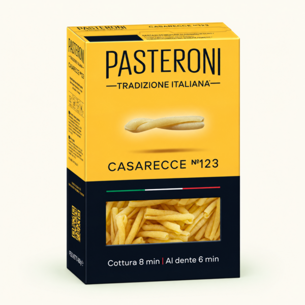 פסטה CASARECCE Pasteroni מס׳ 123, ‏400 גרם