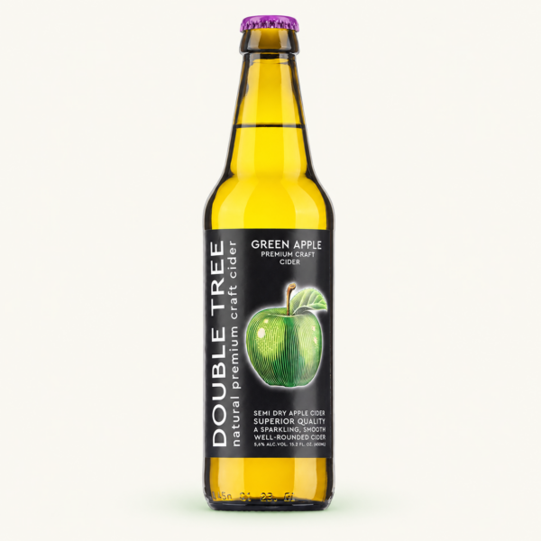 סיידר תפוח ירוק DOUBLE TREE, ‏5.6%, ‏450 מ״ל