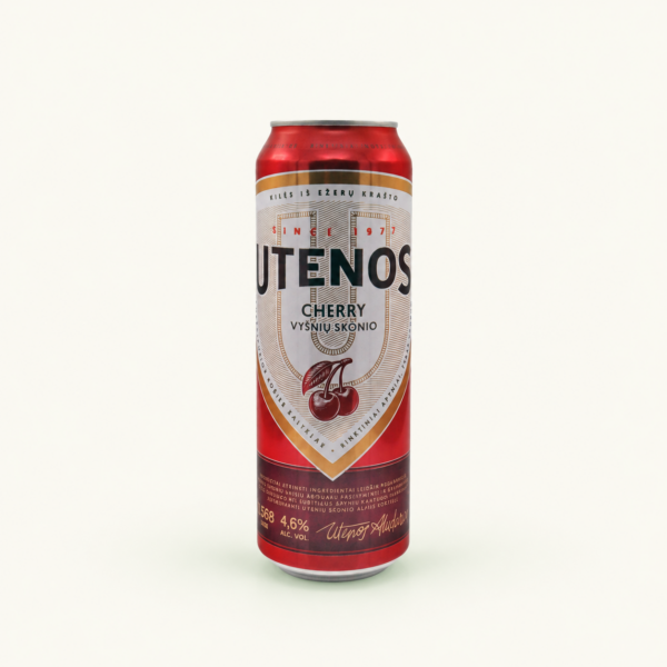 בירת דובדבן Utenos, ‏4.65%, פחית 568 מ״ל