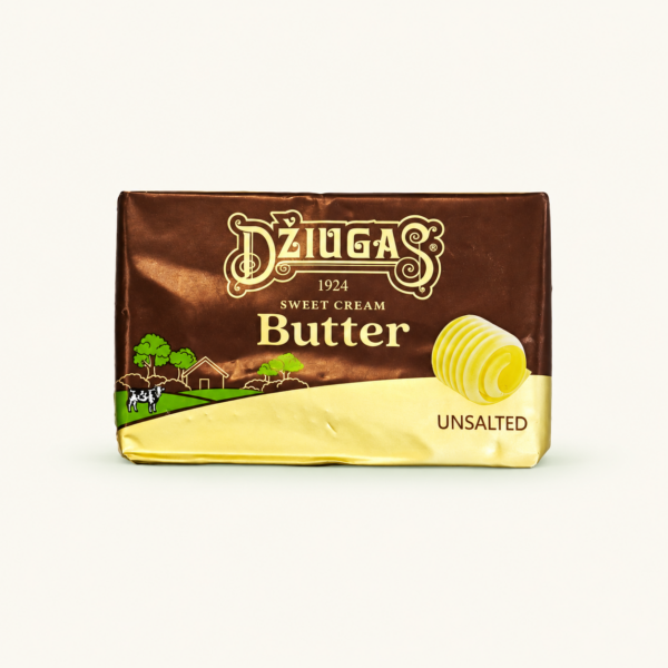חמאה לא מלוחה DŽIUGAS, ‏200 גרם