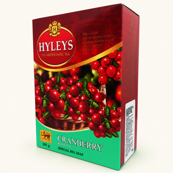 תה שחור עלים Hyleys Cranberry, ‏100 גרם