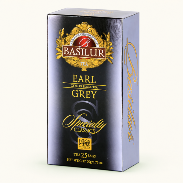 תה שחור Basilur Earl Grey, ‏25 שקיקים × 2 גרם (50 גרם)