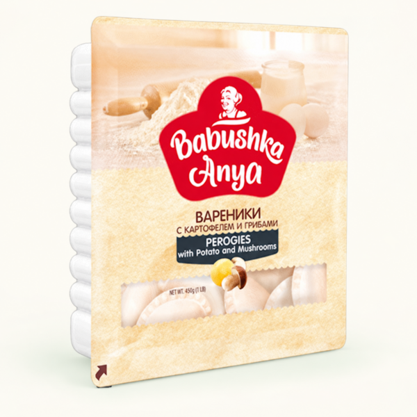כיסונים במילוי תפוחי אדמה ופטריות BABUSHKA ANYA, ‏450 גרם