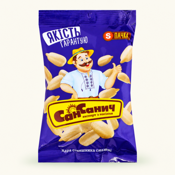 גרעיני חמניות קלויים ומקולפים San Sanych ללא מלח, ‏50 גרם