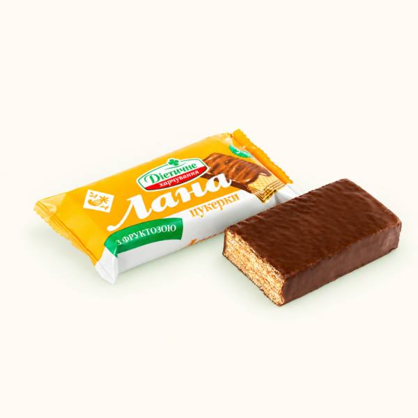 ממתק ופל מצופה שוקולד עם פרוקטוז LANA, ‏372 גרם