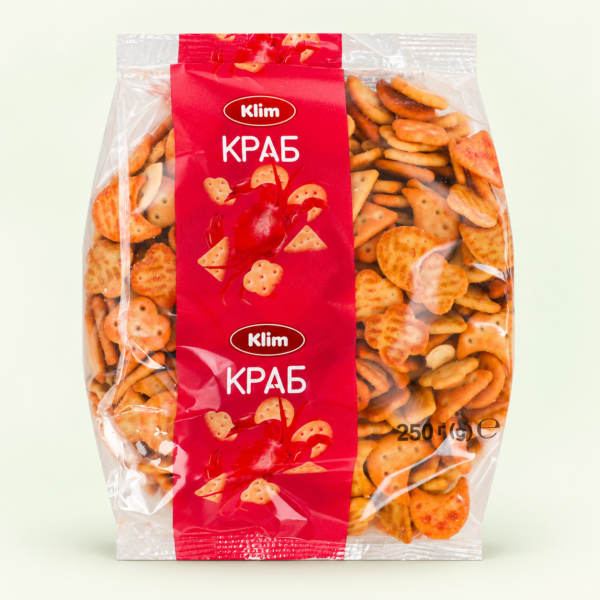 קרקרים מלוחים Klim בטעם סרטן, ‏250 גרם