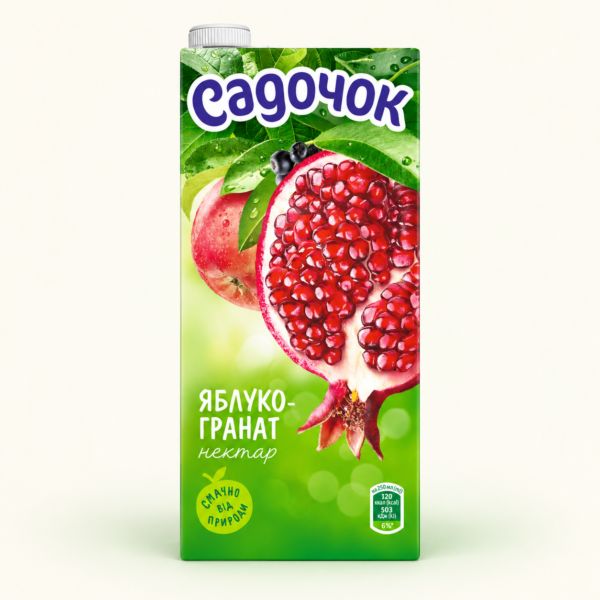 נקטר תפוח ורימון Sadochok, ‏950 מ״ל