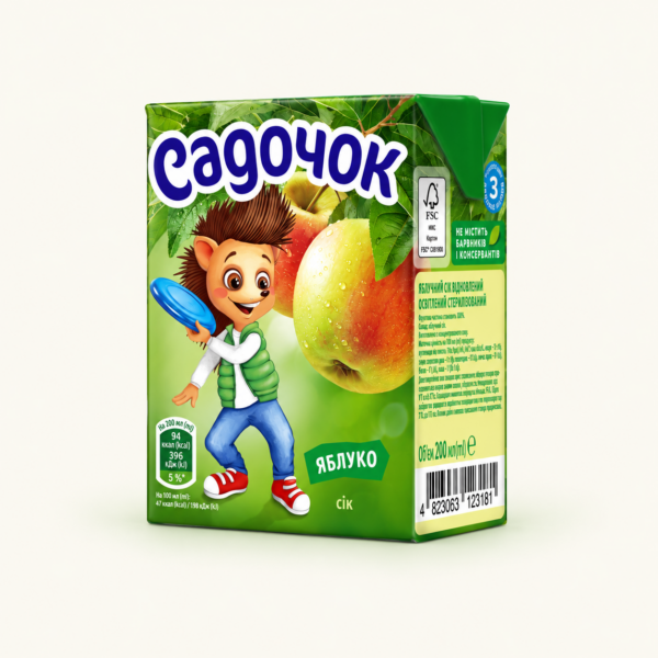 מיץ תפוחים Sadochok, ‏200 מ״ל