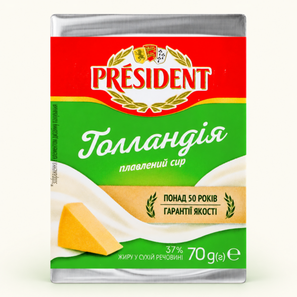 גבינה מותכת PRESIDENT בסגנון הולנד, ‏70 גרם