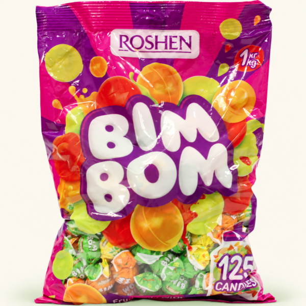 סוכריות קשות במילוי בטעמי פירות BIM BOM ROSHEN, ‏1 ק״ג