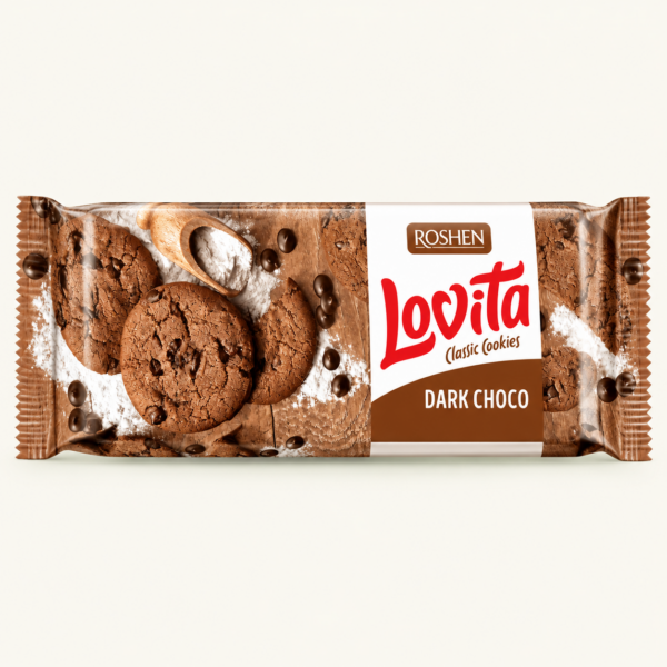 עוגיות Roshen Lovita Dark Choco, ‏150 גרם