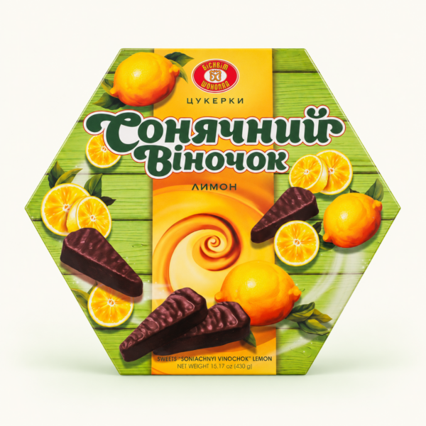 סוכריות Сонячний віночок בטעם לימון, מארז 430 גרם