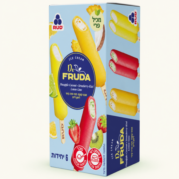 מאגדת שלגוני שרבט DE FRUDA מיקס טרופי RUD, ‏6×60 גרם (360 גרם)