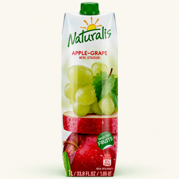 נקטר תפוחים וענבים NATURALIS, ‏1 ליטר