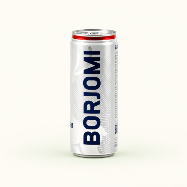 מים מינרליים מוגזים Borjomi, פחית, ‏330 מ״ל