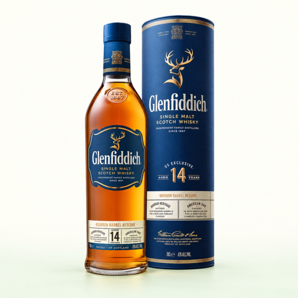 וויסקי Glenfiddich 14 Year Old Bourbon Barrel Reserve, ‏700 מ״ל