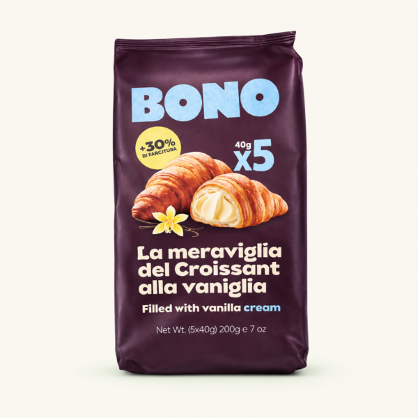 קרואסונים במילוי קרם וניל Bono, ‏5×40 גרם (200 גרם)