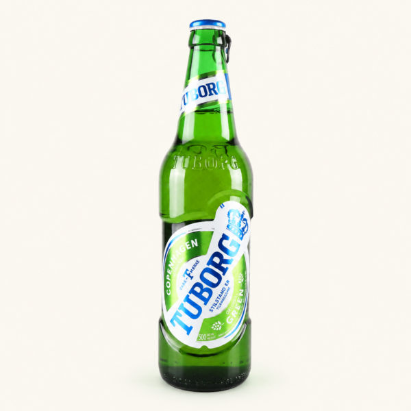 בירה Tuborg Green בבקבוק זכוכית, ‏500 מ״ל