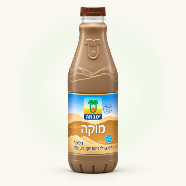 משקה חלב בטעם מוקה יטבתה, ‏1 ליטר