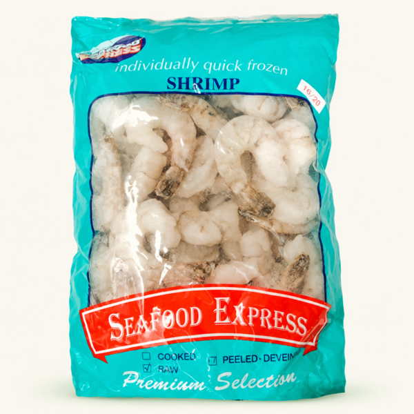 שרימפס לא מבושל ומקולף Seafood Express 16/20, ‏1 ק״ג