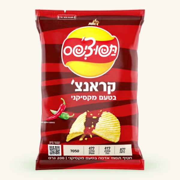 תפוצ'יפס קראנצ' בטעם מקסיקני 200 גרם