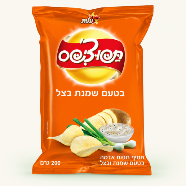 תפוצ'יפס בטעם שמנת בצל 200 גרם