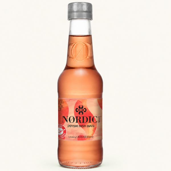 משקה מוגז Nordic Mist בטעם תפוח ואפרסק, ‏250 מ״ל