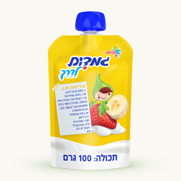 מעדן גבינה סקוויז גמדים בטעם תות ובננה, ‏100 גרם
